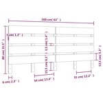 vidaXL Tête de lit Blanc 160x3x80 cm Bois massif de pin