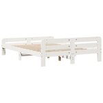 vidaXL Cadre de lit sans matelas blanc 150x200 cm bois de pin massif