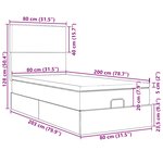 vidaXL Cadre de lit ottoman avec matelas vert foncé 80x200 cm velours