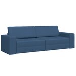 vidaXL Canapé Lit au Sol 2-en-1 Bleu 245x150x60 5 cm Tissu