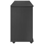 vidaXL Cabinet roulant Gris 100 x 39 x 65 5 cm Bois de Pin Massif
