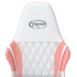 vidaXL Chaise de jeu de massage Blanc et rose Similicuir