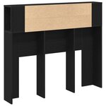 Tête de lit Cabinet Noir Chêne 120x19x104 5 cm Bois d'ingénierie