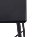 vidaXL Ensemble de bar 5 Pièces Tissu Noir