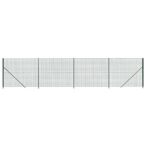 vidaXL Clôture en treillis métallique avec bride vert 1 4x10 m