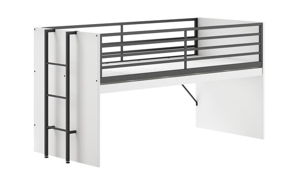 Lit mi-haut 90x200 sam blanc