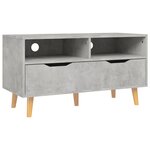 vidaXL Meuble TV gris béton 90x40x48 5 cm bois d'ingénierie