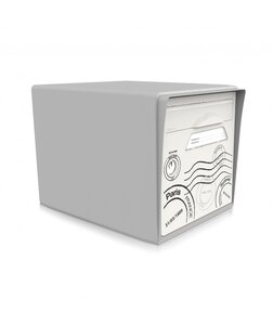 Boîte aux lettres grise 1 porte "Globe-trotter"