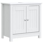 vidaXL Meubles de salle de bain 3 Pièces BERG blanc bois de pin massif