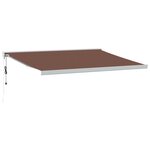 vidaXL Auvent rétractable automatique marron 450x300 cm