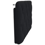 vidaXL Coussin de tête de lit noir 90 cm tissu