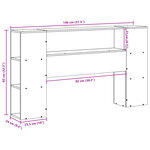 vidaXL Tête de lit avec rangement 140 cm bois massif de pin