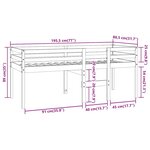 vidaXL Lit haut sans matelas cire marron 75x190 cm bois massif