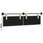 vidaXL Tête de lit suspendue Avec lumière LED Crème Tissu