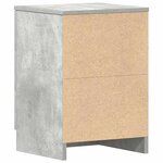 vidaXL Table de chevet Gris béton 38x35x56 cm Bois d'ingénierie