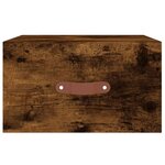 vidaXL Tables de chevet murales 2 Pièces chêne fumé 35x35x20 cm
