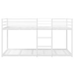 VidaXL Lit superposé sans matelas blanc 80x200 cm acier
