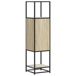 vidaXL Buffet haut chêne sonoma 35 5x35x139 cm bois d'ingénierie métal