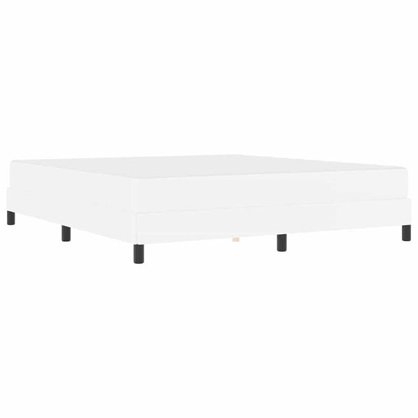 vidaXL Lit avec matelas Blanc pur 180 x 200 cm Faux cuir