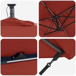 vidaXL Parasol banane à mât déporté Couleur terre cuite