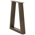 vidaXL Pieds de table basse en forme de V  2 pièces  acier naturel  28 x (42-43 3) cm