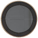 vidaXL Salon de jardin 3 Pièces demi-rond beige résine tressée