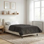 vidaXL Duvet d'été simple Matelassé Anthracite 135 x 200 cm
