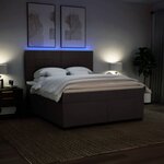 vidaXL Sommier à lattes de lit avec matelas Marron foncé 180x200 cm