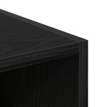 vidaXL Armoire en chêne noir - 30 x 50 x 200 cm  faite en bois technique.