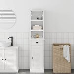 vidaXL Ensemble de mobilier de salle de bain 2 Pièces Marron et blanc