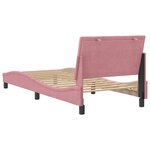 vidaXL Cadre de lit sans matelas rose 90x190 cm velours