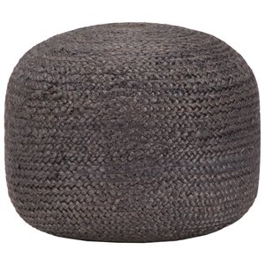vidaXL Pouf fait à la main Gris foncé 45 x 30 cm Jute