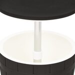 vidaXL Table à glacière 3 en 1 noir polypropylène
