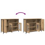 vidaXL Buffet en chêne artisanal 100x35x75 cm en bois d'ingénierie
