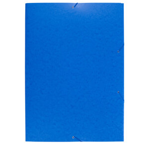 Chemise 3 Rabat Carte Lustrée A2 BLEU x 10 EXACOMPTA