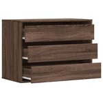 vidaXL Commode d'angle chêne marron 80x41x58 cm bois d'ingénierie
