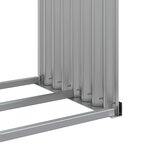 vidaXL Porte-bûches gris clair 120x45x210 cm acier galvanisé