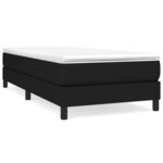 vidaXL Cadre de lit Noir 90x190 cm Tissu