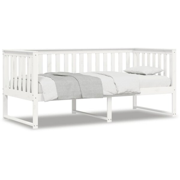 vidaXL Lit de jour sans matelas blanc 90x200 cm bois de pin massif