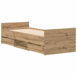 vidaXL Cadre de lit sans matelas chêne artisanal 90x200 cm