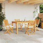 vidaXL Chaise pliante avec coussin 4 Pièces Blanc 49 x 57.5 x 92cm