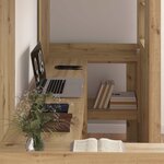 vidaXL Cadre de lit superposé avec bureau Chêne artisanal 75 x 190 cm