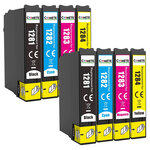 COMETE, Entreprise française - T1285-8 Cartouches d'encre Compatibles avec EPSON T1285 Renard T1281 T1282 T1283 T1284 - pour Epson Stylus T22 Office BX305F BX305FW SX125 SX130 SX230 -2 noirs 2 cyan 2 magenta 2 jaunes