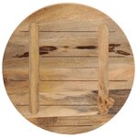 vidaXL Dessus de table Ø 60x1 5 cm rond bois massif de manguier brut