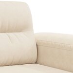 vidaXL Canapé à 2 places Beige 120 cm Tissu microfibre