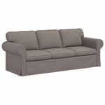 vidaXL Canapé 2 Pièces Taupe 215 x 82 x 80 cm tissu