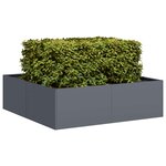vidaXL Jardinière anthracite 100x100x30 cm acier