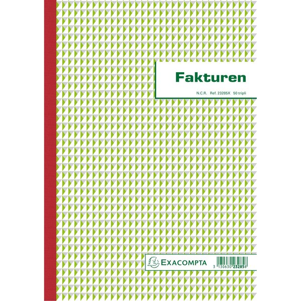Manifold Factures 29 7x21cm 50 Feuillets Triple Autocopiant Texte En Néerlandais - Blanc - X 5 - Exacompta