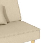 vidaXL Canapé-lit crème tissu