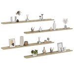 vidaXL Étagères murales 4 Pièces chêne sonoma 115x9x3 cm